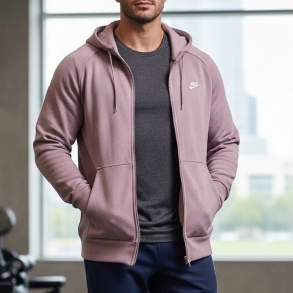 Nike Tech Fleece full-zip hooded jacket in old season pink lilac Size XXL